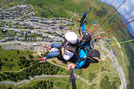 Vol parapente biplace