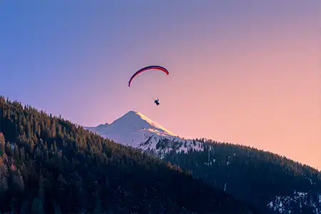 Baptême de parapente en hiver